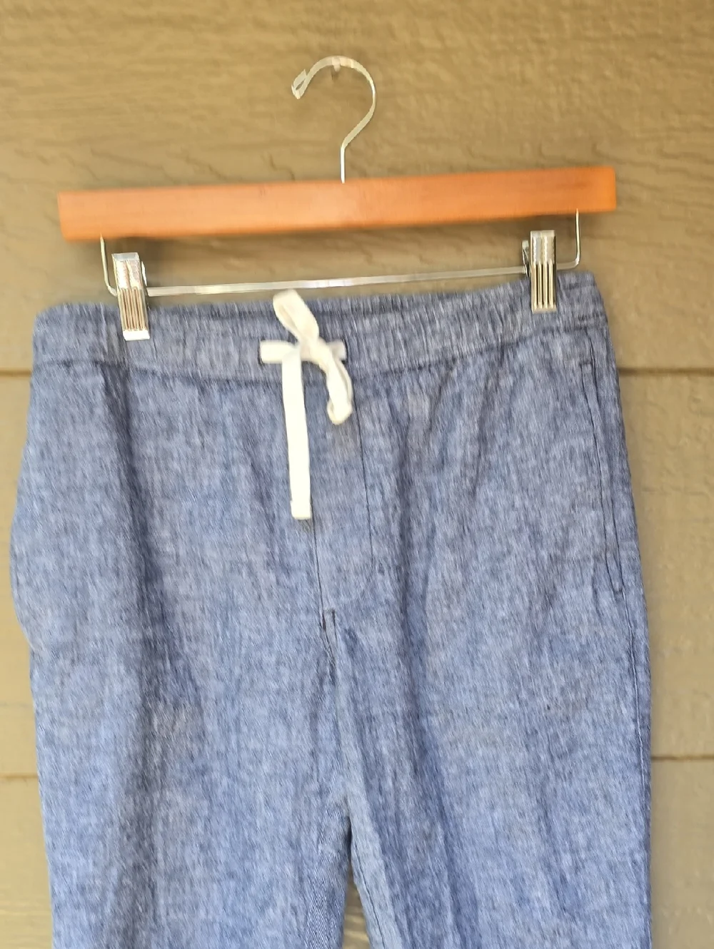 J.Crew Men's Casual Linen Blend Pants Blue Small